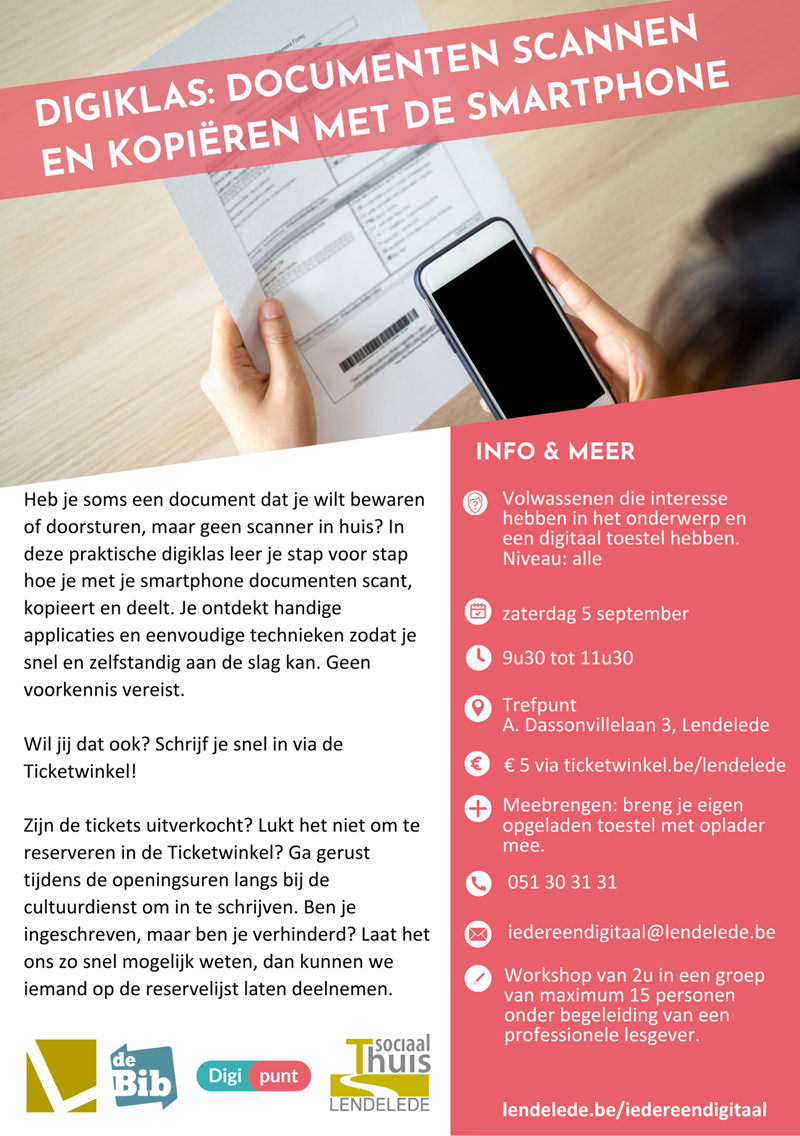 Digiklas: Documenten scannen en kopiëren met de smartphone